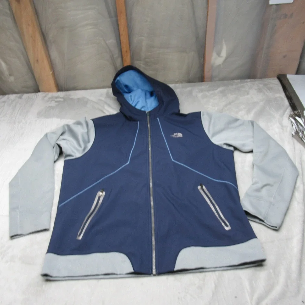 North Face Sweatshirt‎ Mens XL Blue Kilowatt Full Zip Hoodie Track Outdoor Hike